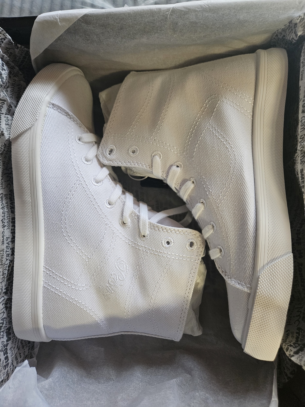 Pastry Dance Shoes - White Hightop Canvas Shoe
